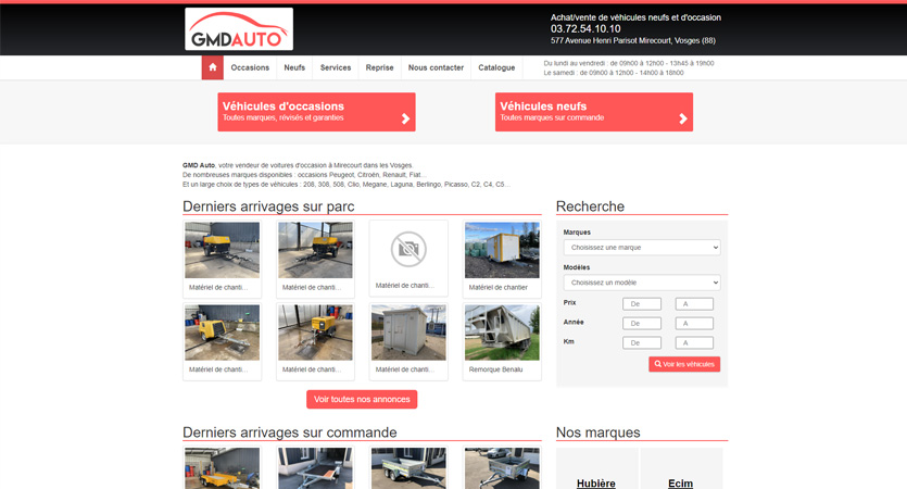 Image du site gmd auto